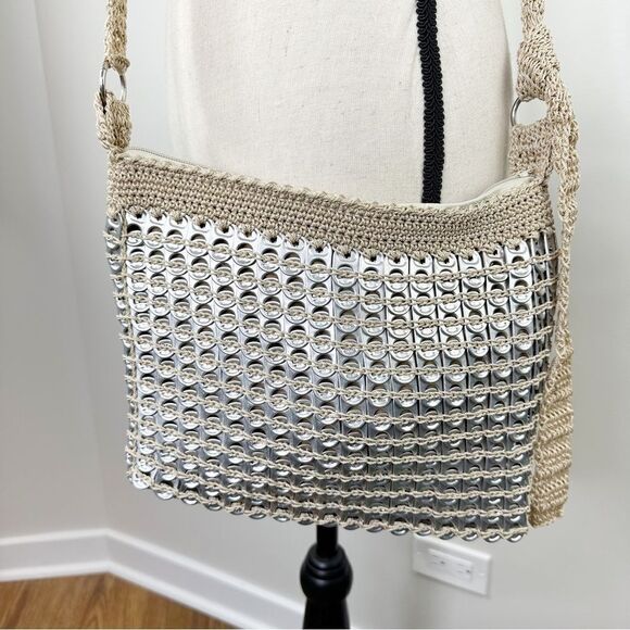 Hand Made Natural Color Aluminum Soda Tab Purse Lined - Picture 2 of 11